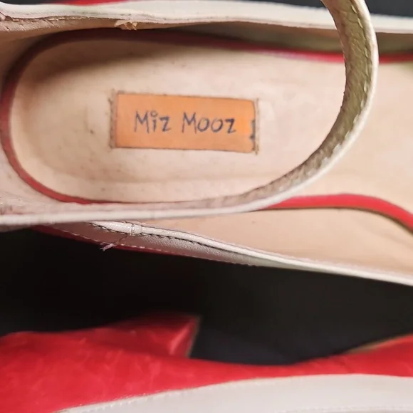 Stylish Red and Cream Ankle Strap Women's Shoes by Miz Mooz - Picture 2 of 10